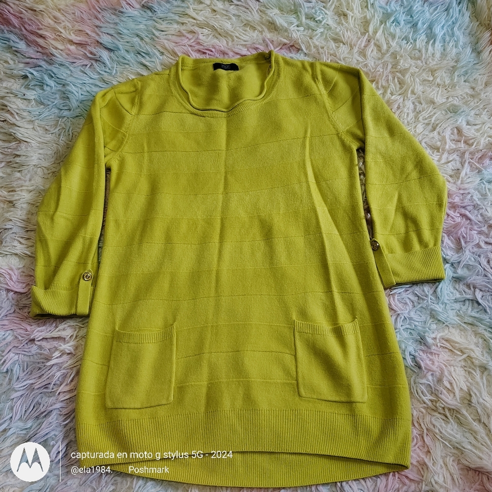 F&F Vibrant Green Knit Top